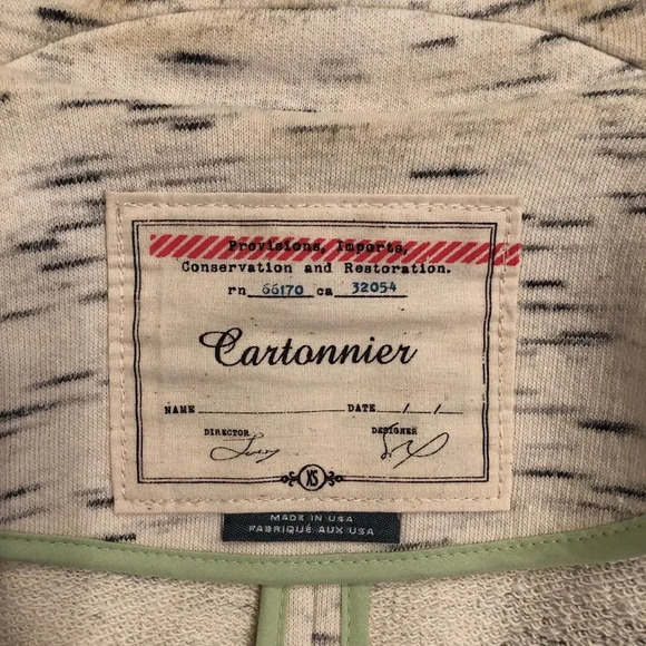 Anthropologie Cartonnier Cream Blazer w/ Flounce - Picture 8 of 9